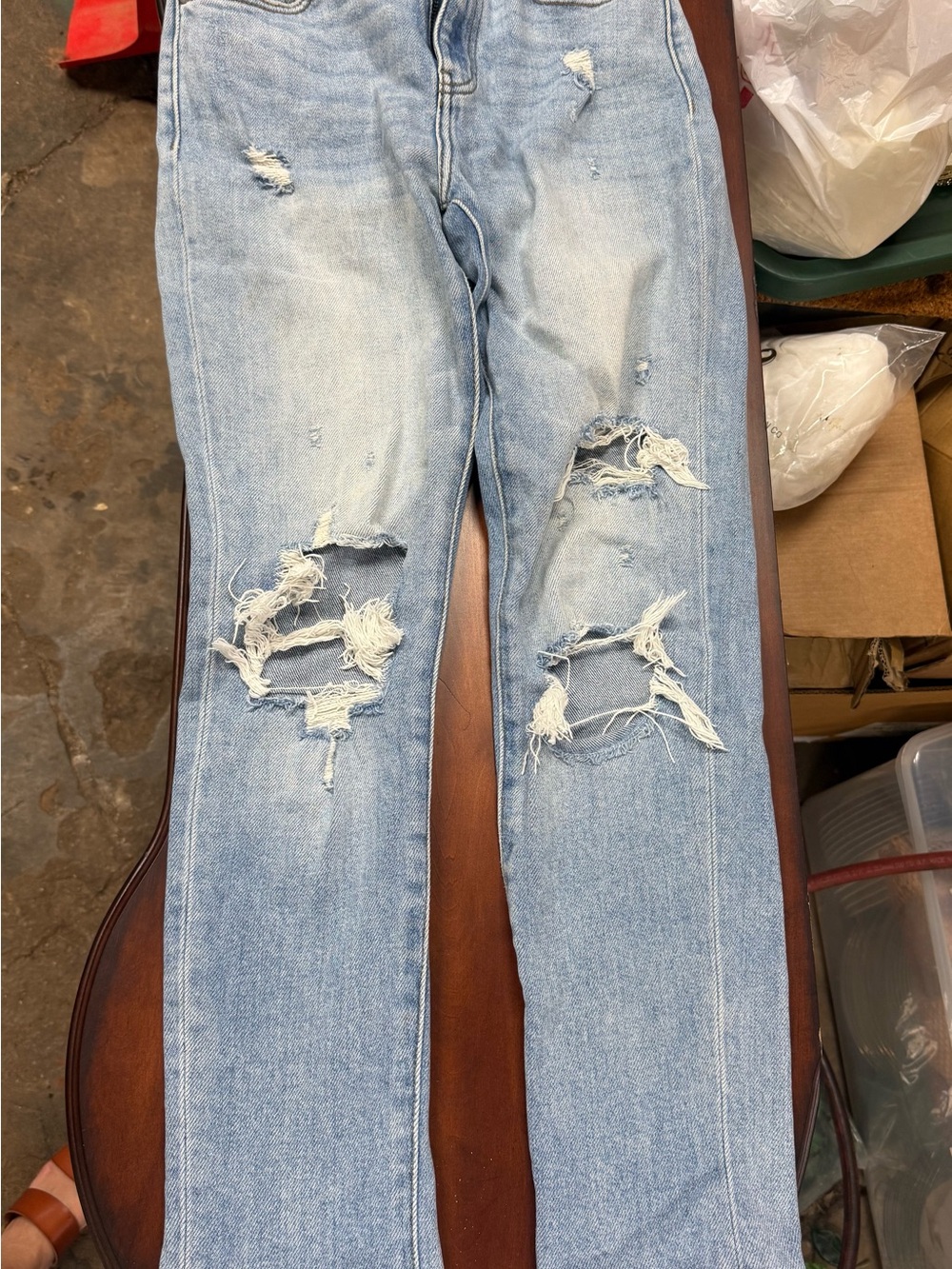KanCan Light Blue Distressed Boyfriend Jeans